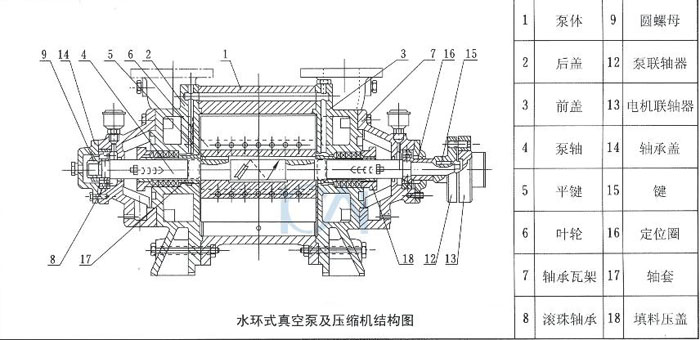 水環(huán)真空泵結(jié)構(gòu)圖